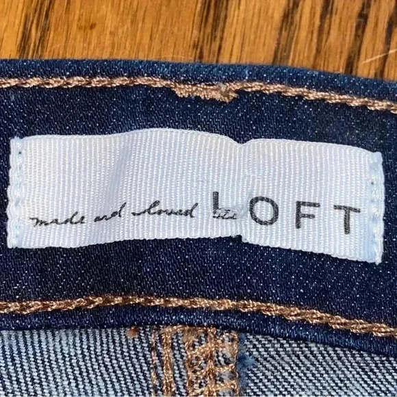 LOFT Jeans Made And Loved Slim Pockets Fringe Hem Size 27 Excellent Condition - Picture 9 of 10